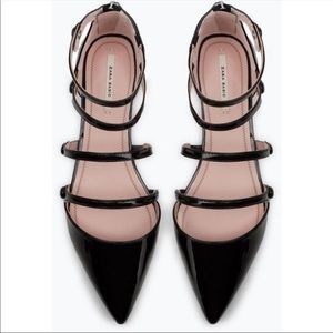 Zara Flat with Strap Ankle